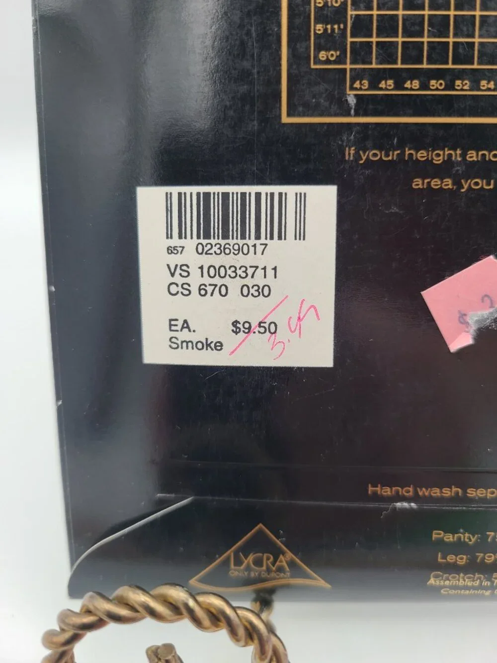 Vintage Victoria's Secret Sensual Shapers Pantyhose Smoke Small NIP